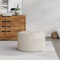 Pouf rond capitonné chant d'oiseau