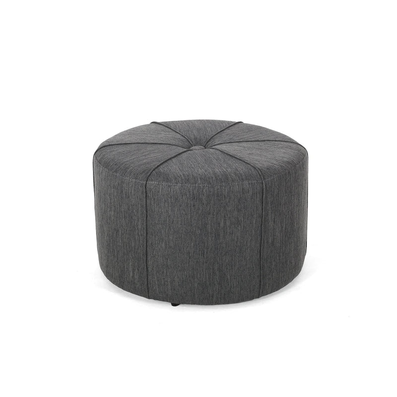 Pouf rond capitonné chant d'oiseau