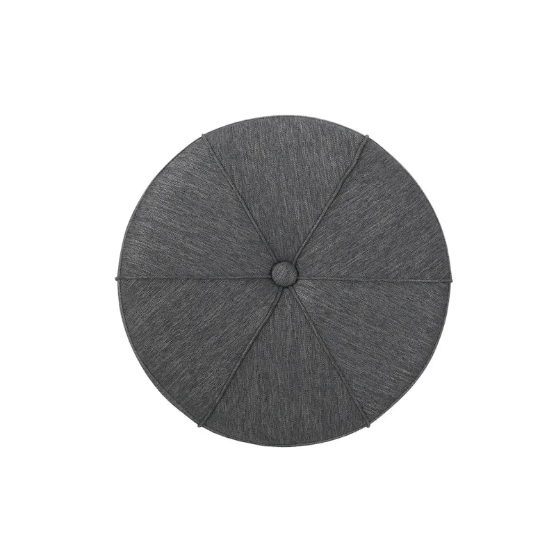 Pouf rond capitonné chant d'oiseau