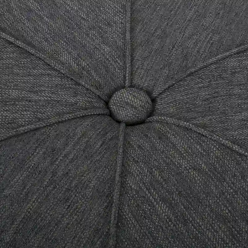 Pouf rond capitonné chant d'oiseau