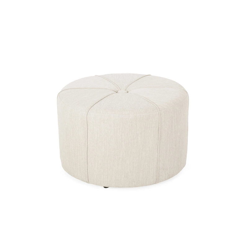 Pouf rond capitonné chant d'oiseau
