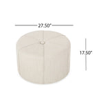 Pouf rond capitonné chant d'oiseau