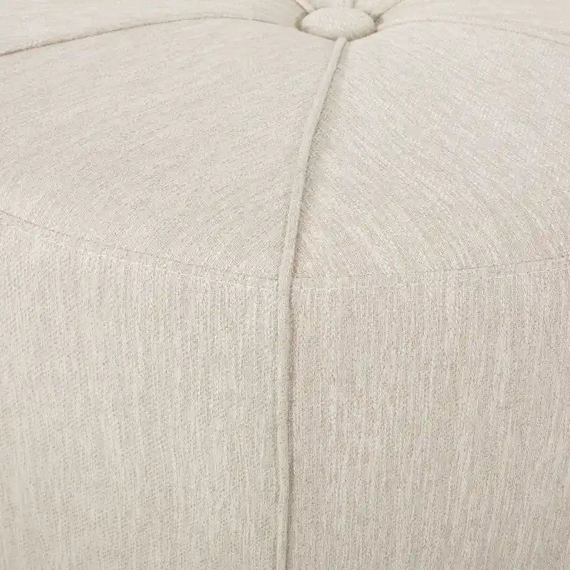 Pouf rond capitonné chant d'oiseau