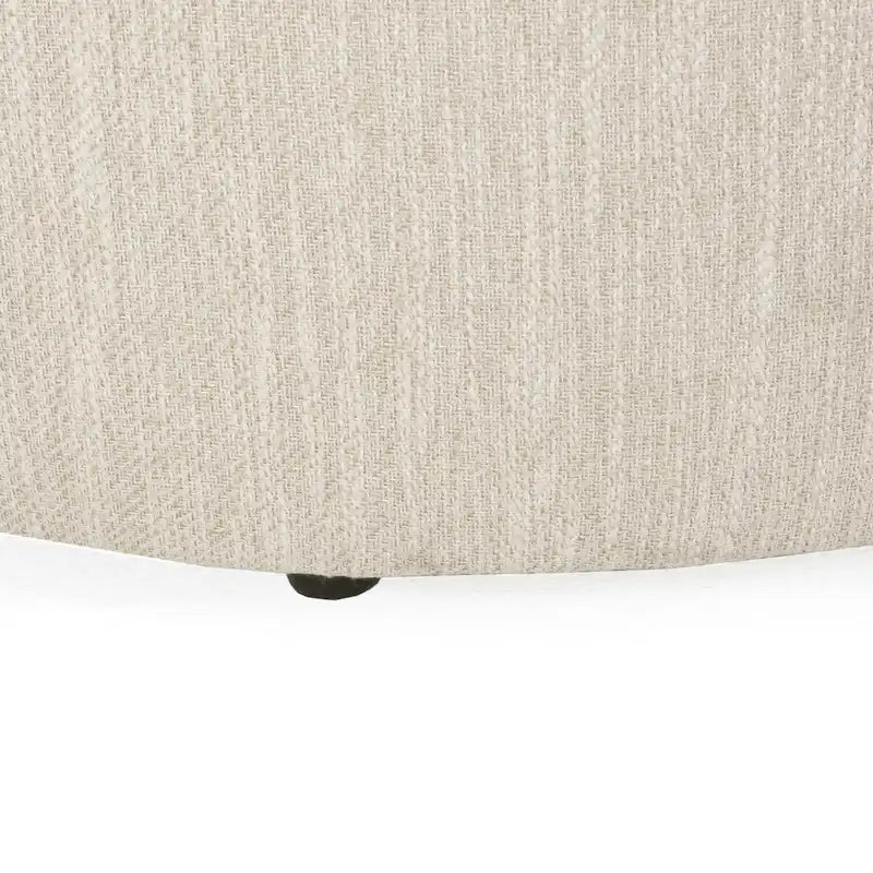 Pouf rond capitonné chant d'oiseau
