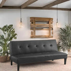 Collection ultime de canapés futons : Canapé futon avec accoudoirs et porte-gobelets, Canapé capitonné avec pieds en bois