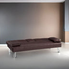 Collection ultime de canapés futons : Canapé futon avec accoudoirs et porte-gobelets, Canapé capitonné avec pieds en bois