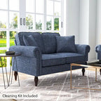 Causeuse traditionnelle en chenille avec coussins multiples