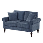 Causeuse traditionnelle en chenille avec coussins multiples