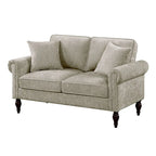 Causeuse traditionnelle en chenille avec coussins multiples