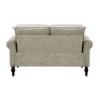 Causeuse traditionnelle en chenille avec coussins multiples