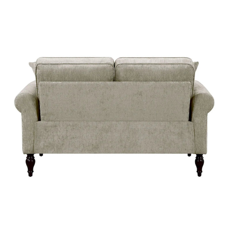 Causeuse traditionnelle en chenille avec coussins multiples