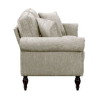 Causeuse traditionnelle en chenille avec coussins multiples