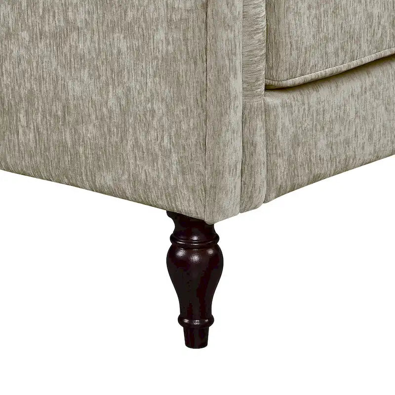 Causeuse traditionnelle en chenille avec coussins multiples