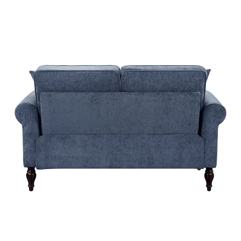 Causeuse traditionnelle en chenille avec coussins multiples
