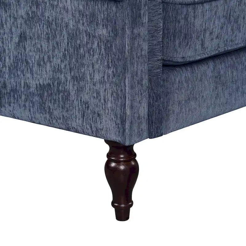Causeuse traditionnelle en chenille avec coussins multiples