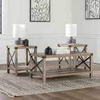 Ensemble de 3 tables basses et tables d'appoint