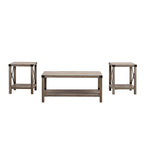 Ensemble de 3 tables basses et tables d'appoint