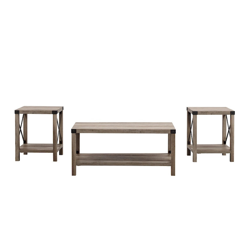 Ensemble de 3 tables basses et tables d'appoint