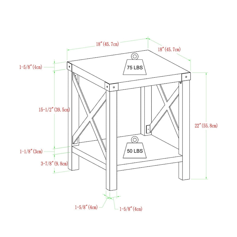 Ensemble de 3 tables basses et tables d'appoint