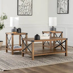 Ensemble de 3 tables basses et tables d'appoint