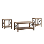 Ensemble de 3 tables basses et tables d'appoint