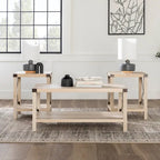 Ensemble de 3 tables basses et tables d'appoint