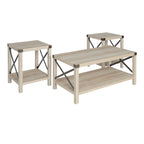 Ensemble de 3 tables basses et tables d'appoint