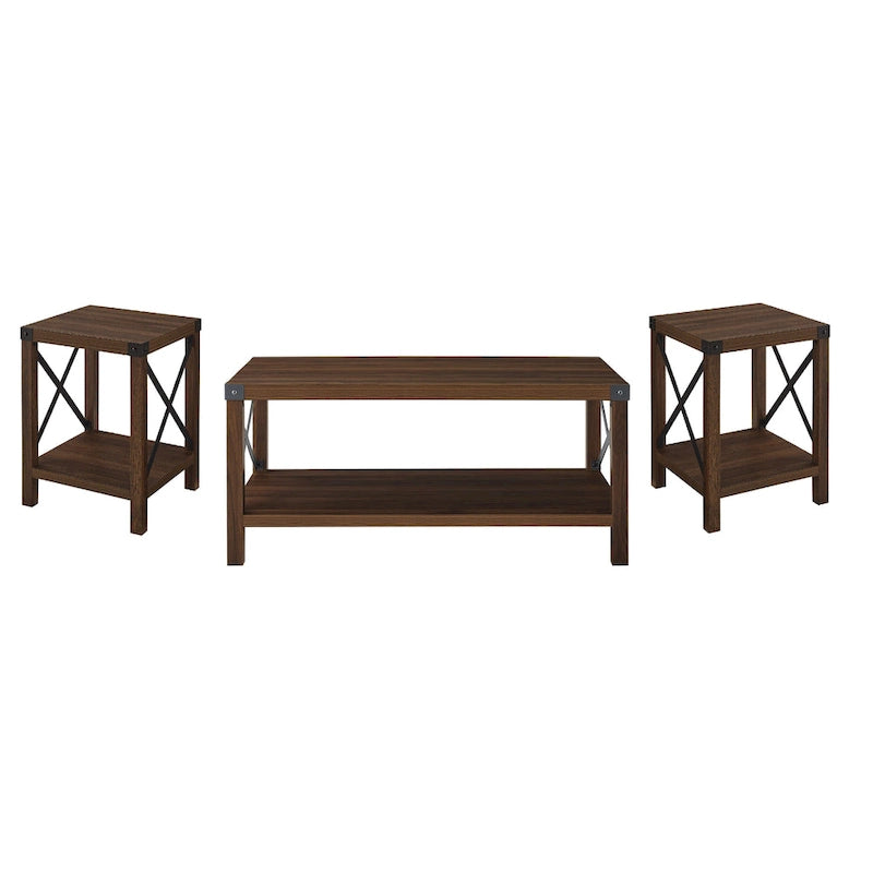 Ensemble de 3 tables basses et tables d'appoint