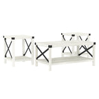 Ensemble de 3 tables basses et tables d'appoint