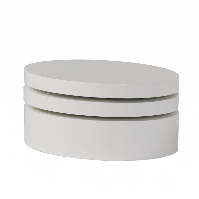 Petite table basse ovale pivotante Mod