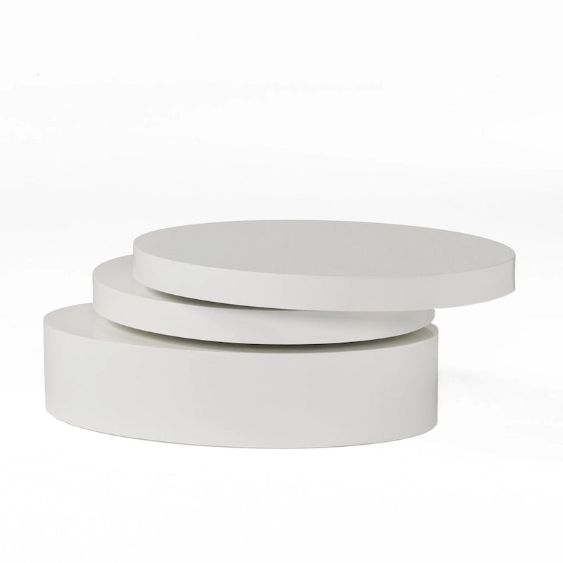 Petite table basse ovale pivotante Mod