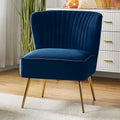 Chaise d'appoint moderne capitonnée en tissu avec pieds dorés