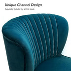 Chaise d'appoint moderne capitonnée en tissu avec pieds dorés