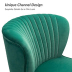 Chaise d'appoint moderne capitonnée en tissu avec pieds dorés