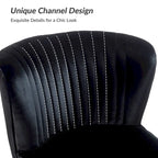 Chaise d'appoint moderne capitonnée en tissu avec pieds dorés