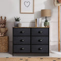 Petite commode six tiroirs - étagère décorative en bois style ferme