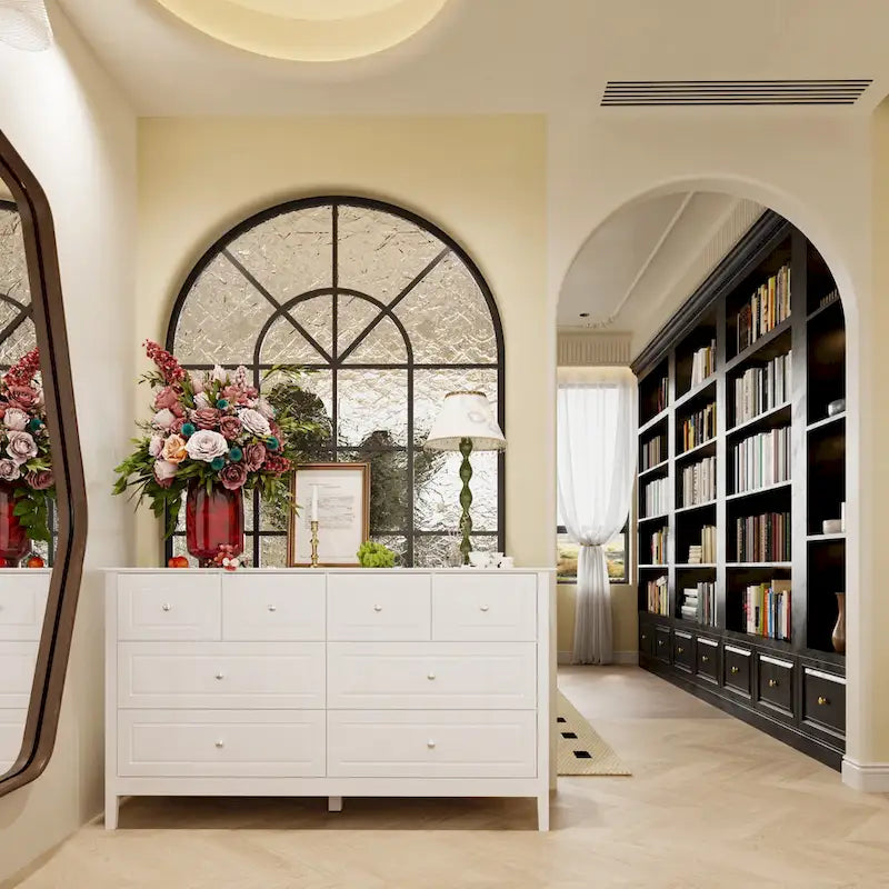 Commode de luxe multi-tiroirs en MDF : Solution de rangement moderne pour la maison