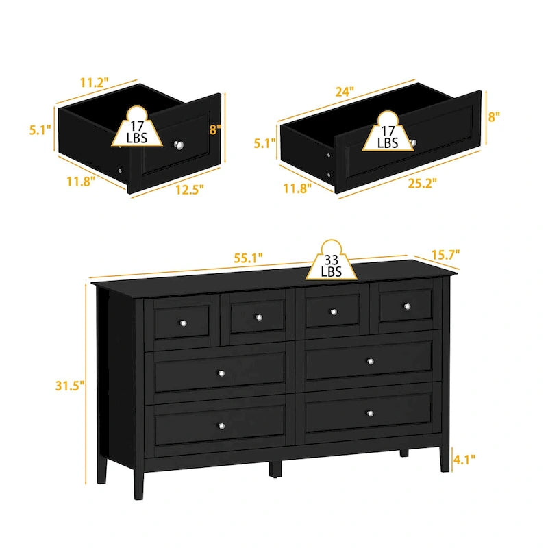 Commode de luxe multi-tiroirs en MDF : Solution de rangement moderne pour la maison