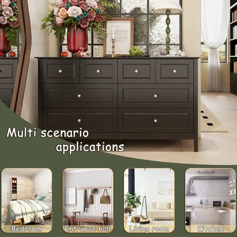 Commode de luxe multi-tiroirs en MDF : Solution de rangement moderne pour la maison