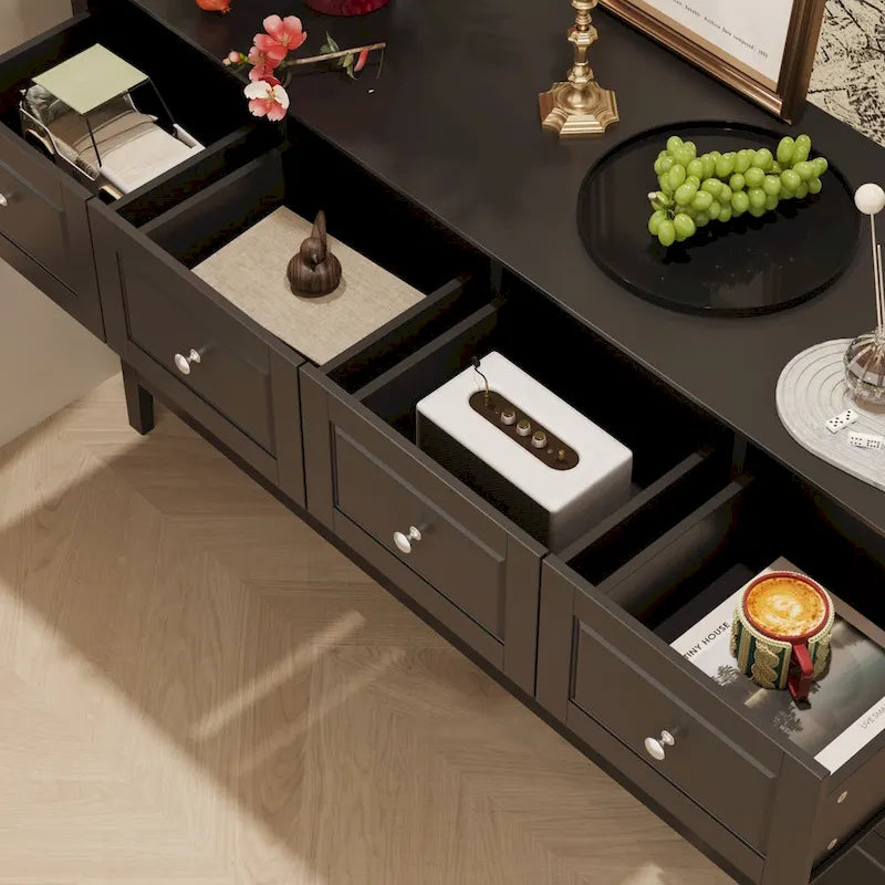 Commode de luxe multi-tiroirs en MDF : Solution de rangement moderne pour la maison