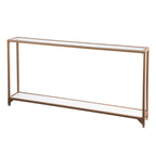 Meuble – Console étroite avec étagère en verre