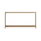 Meuble – Console étroite avec étagère en verre