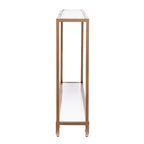 Meuble – Console étroite avec étagère en verre