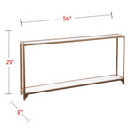 Meuble – Console étroite avec étagère en verre