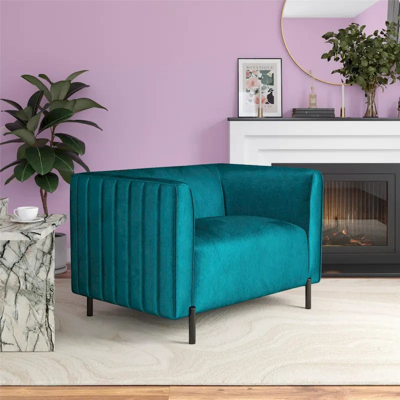 Fauteuil d'appoint rembourré et demi
