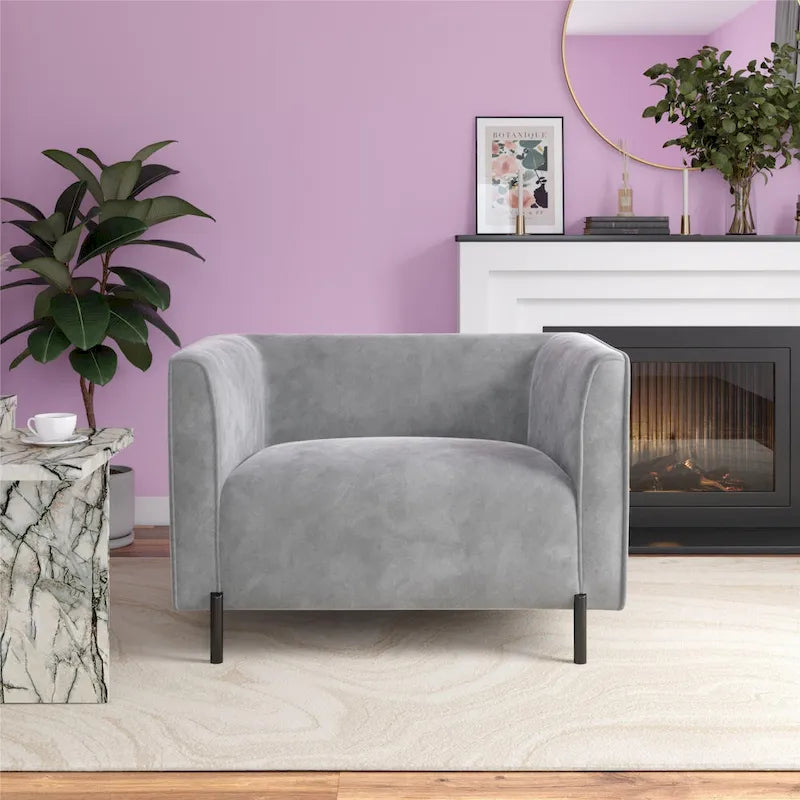 Fauteuil d'appoint rembourré et demi