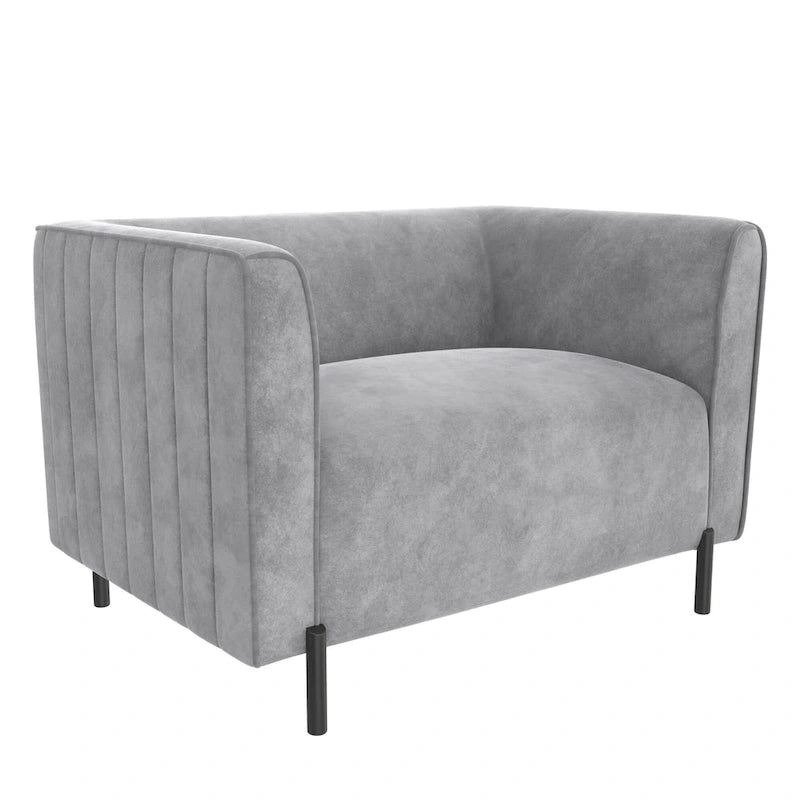 Fauteuil d'appoint rembourré et demi