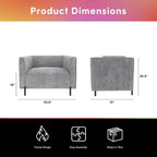 Fauteuil d'appoint rembourré et demi
