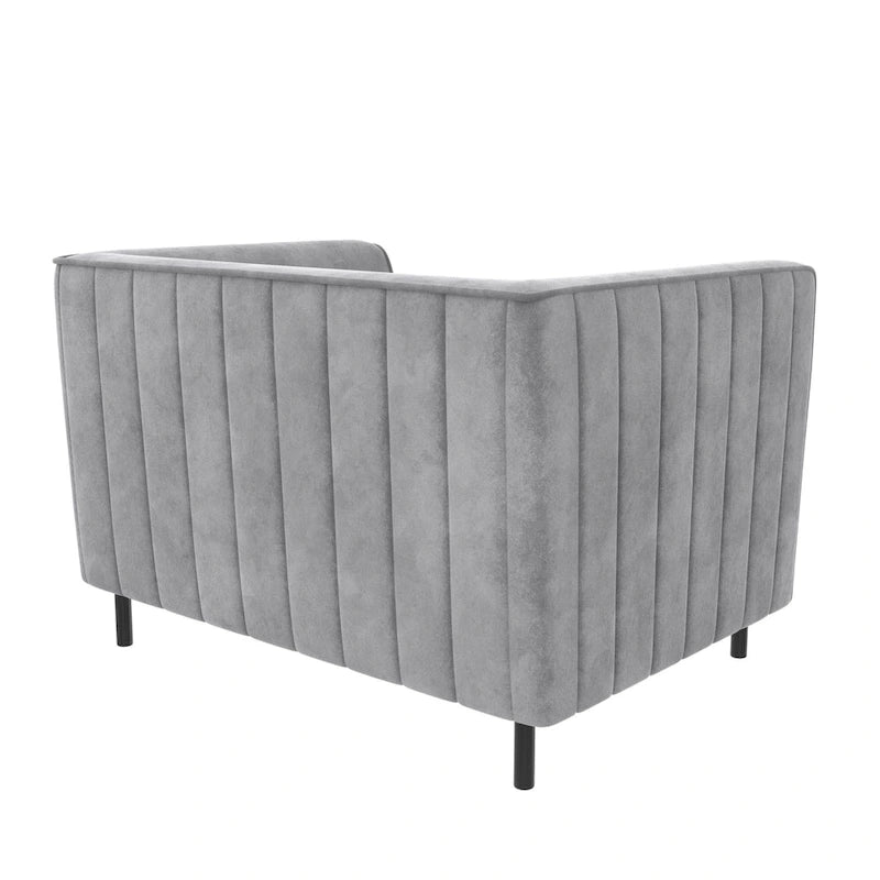 Fauteuil d'appoint rembourré et demi