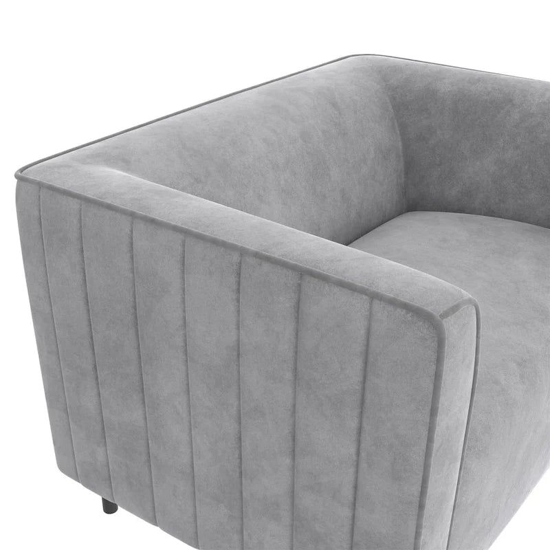 Fauteuil d'appoint rembourré et demi
